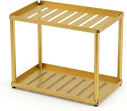 2 Tier Bathroom Counter Organizer, Rectangular Vanity Organizer Shelf, Skincare - Image 8