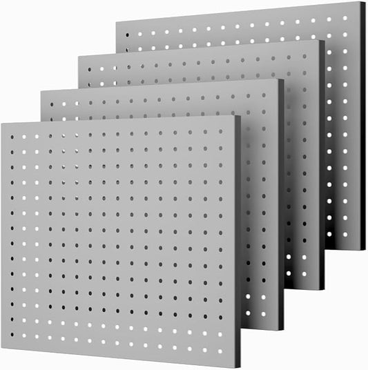 Peg Board, 4 Pack Metal Pegboard Panels, PegBoard Wall Organizer by Unknown