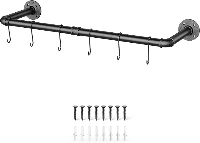 OROPY Industrial Pipe Clothing Rack 38.4", Heavy Duty Detachable Wall Mounted - Image 9