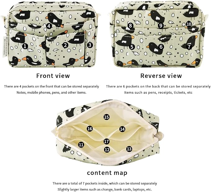 E-WEICHEN Multiple Pockets Portfolio Organizer - Image 4