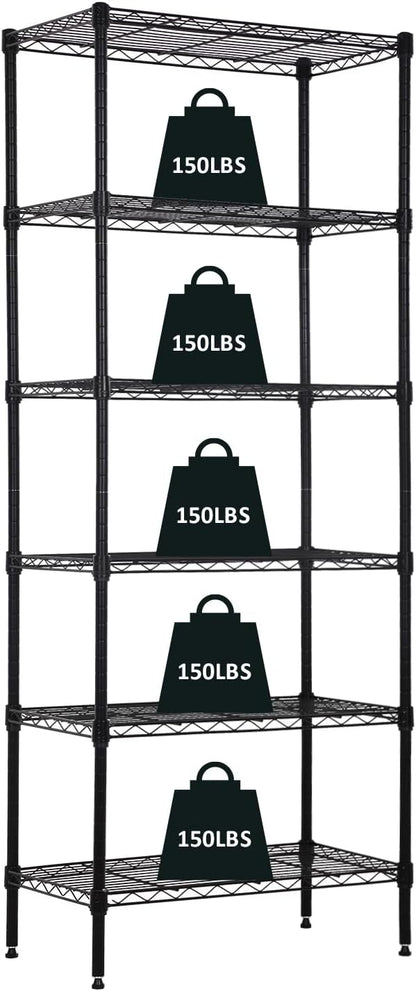 NChanmar 6-Tier Wire Shelving Unit Storage Shelves Metal Shelves 60"x23"x13" by NChanmar