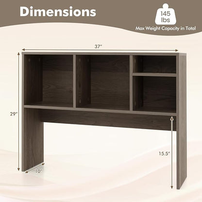 Tangkula Desktop Bookshelf, Countertop Storage Hutch - Image 3