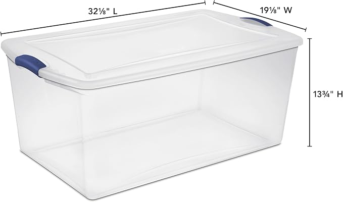 2-Pack 105 Quart Heavy Duty Plastic Storage Bins, Stackable Containers - Image 7