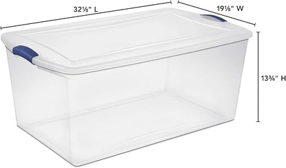 2-Pack 105 Quart Heavy Duty Plastic Storage Bins, Stackable Containers - Image 7