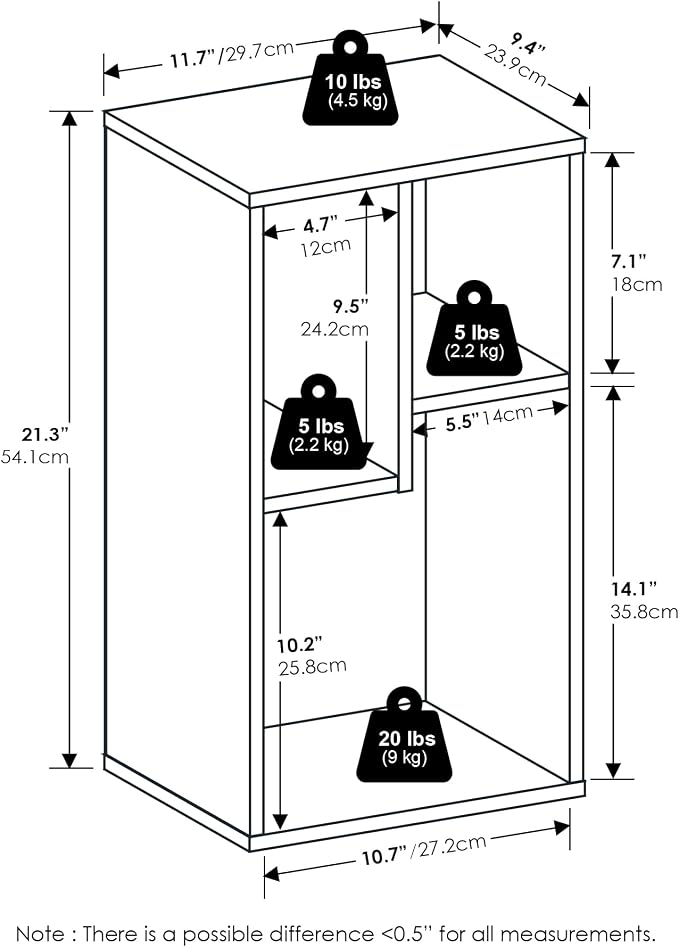 Furinno DALY Book Shelf, 3-Cube Bookshelf, Cube Storage Organizer Bookcase - Image 3