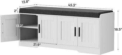Homleke 2-Tier Storage Bench, Shoe Bench - Image 2