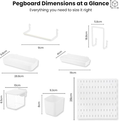 Peg board Set - 17 pcs Pegboard Kit, Includes 4 Pegboards - Image 2