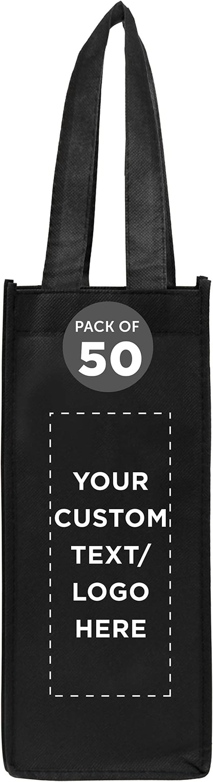 DISCOUNT PROMOS Non-Woven Vineyard Two Bottle Wine Bags by DISCOUNTPROMOS