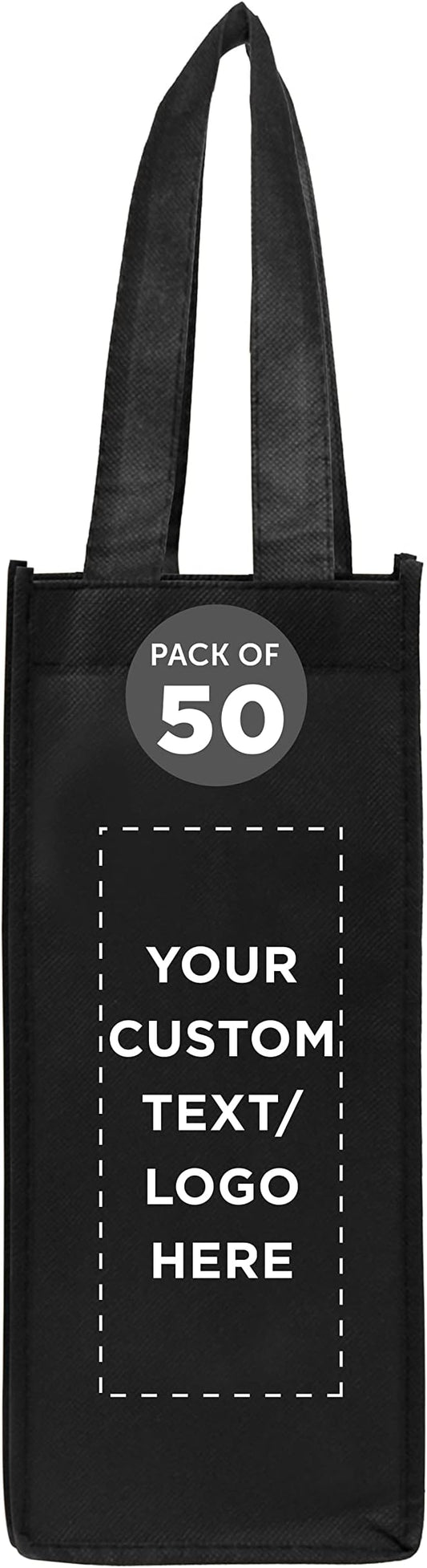 DISCOUNT PROMOS Non-Woven Vineyard Two Bottle Wine Bags by DISCOUNTPROMOS