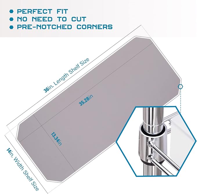 BRIAN & DANY Wire Shelf Liner 14" X 30", Heavy Duty Shelf Liners - Image 2