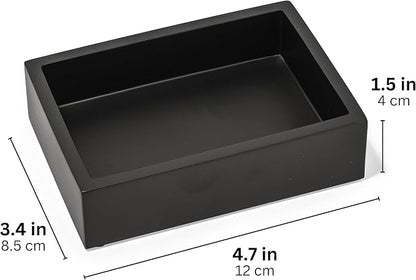 Matte Black Square Soap Dish, Hand Soap Holder - Image 4