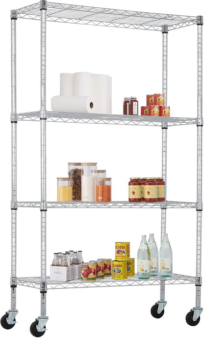 FDW 4-Tier Wire Shelving Storage Shelves Adjustable NSF Wire Shelf Heavy Duty by FDW