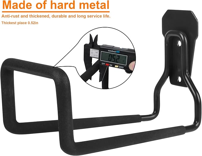 2pcs Heavy Duty Hose Hanger Garden Hose Storage Black Water Hose Holders - Image 5