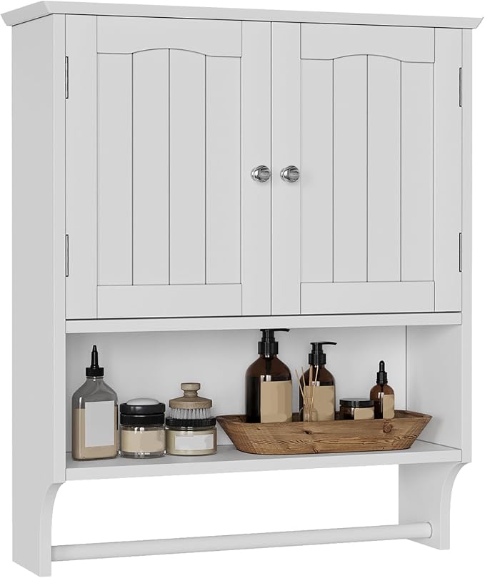 Bathroom Cabinet, Wall Mount, Towel Rack, Over The Toilet Storage Cabinet - Image 6