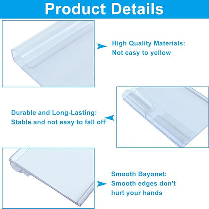 60pcs Basket Labels Clip On, Plastic Wire Shelf Label Holder - Image 3