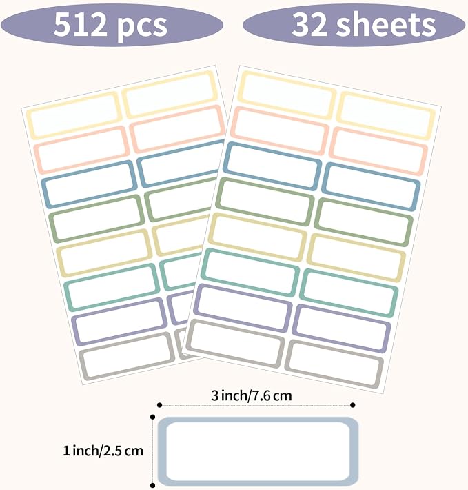 STARLIBOO Removable Labels, Removable Colored Labels Stickers, Self-Adhesive - Image 3