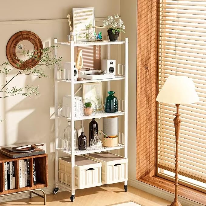 Folding Shelves No Assembly, 5 Tier Foldable Storage Shelves - Image 6