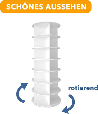 SpaceAid 7 Tier Rotating Shoe Rack Tower, Spinning Shoe Display Lazy Susan - Image 7
