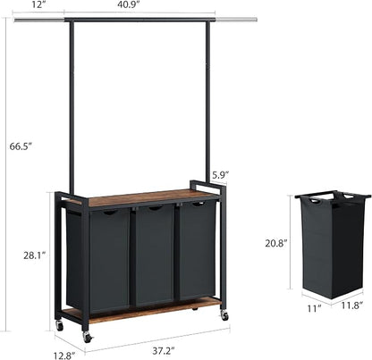 GarveeHome Rolling Laundry Cart - Image 2