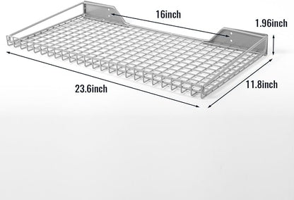 Wallmaster Heavy Duty Garage Wall Shelving 2 Pack 23.6"x11.8" Metal Wire - Image 3