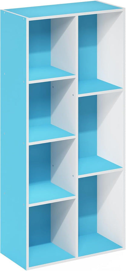 Furinno LUDER Book Shelf, 7-Cube Bookshelf, Bookcase - Image 6