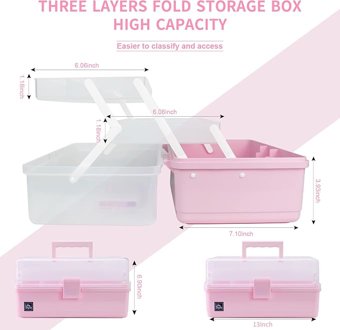 Creahaus 13 inch Art Craft Organizer Storage Box - Image 3