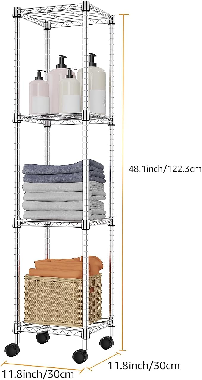 Storage Shelves Adjustable, 4 Tier Shelving Units - Image 3