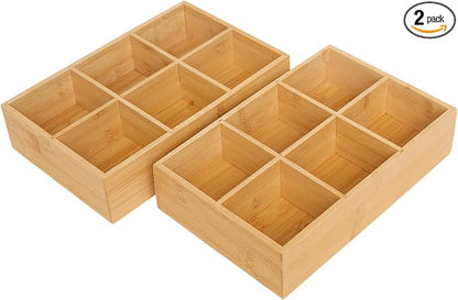 2 Pack Bamboo Desk Organizer by Ninebendstreams