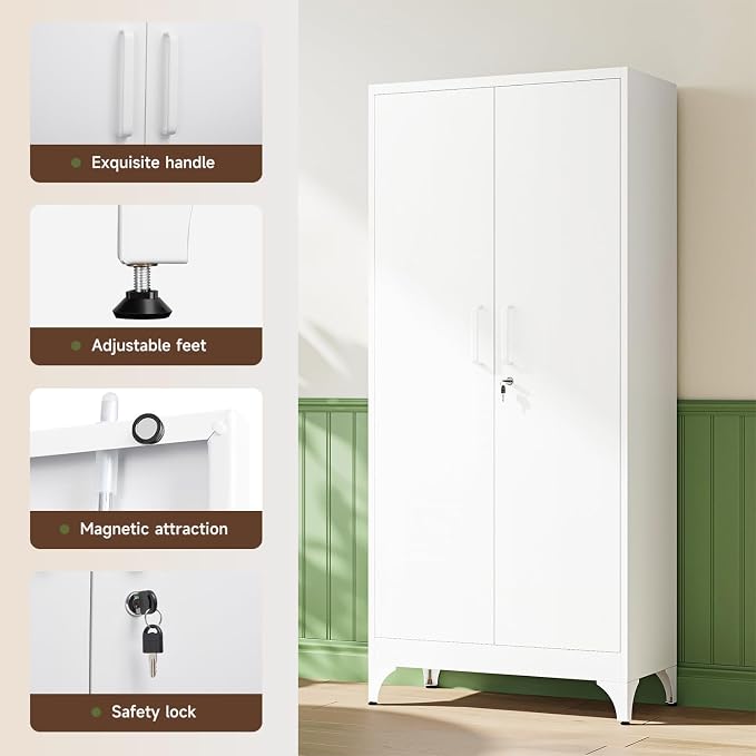 Letaya 71" H Metal Storage Cabinet - Image 5