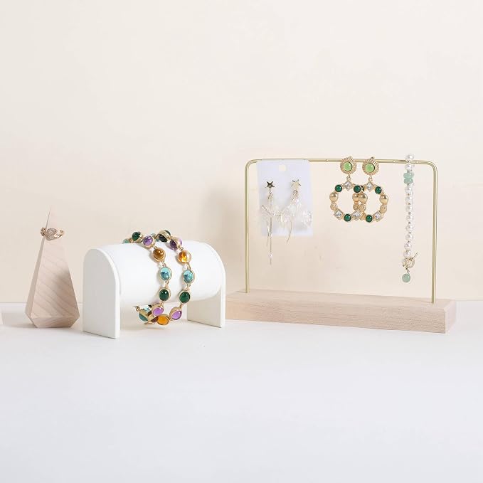 GemeShou Maple Earring holder for selling, Brass earring stands and displays - Image 6