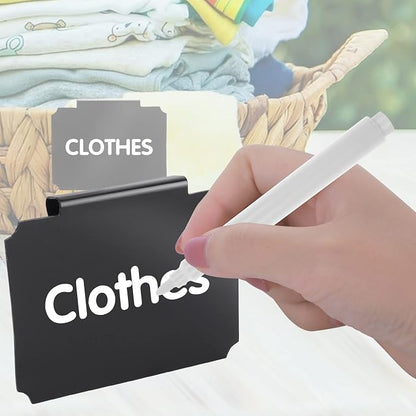 12 Pieces Basket Labels Clip on Set, Include 10 Pieces Kitchen Clip Label - Image 3