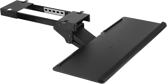 Mount-It! Under Desk Keyboard Tray Slide Out, Height Adjustable Keyboard Mount - Image 9