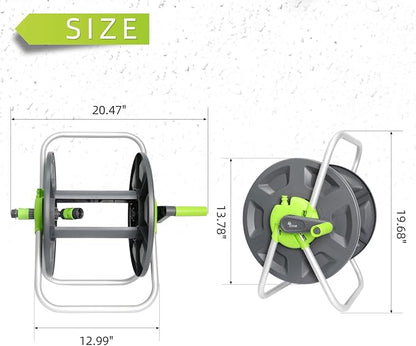 Garden Water Hose Reel Cart, Holds 65-100 Ft of 5/8 Inch, Wall Mounted Garden - Image 3