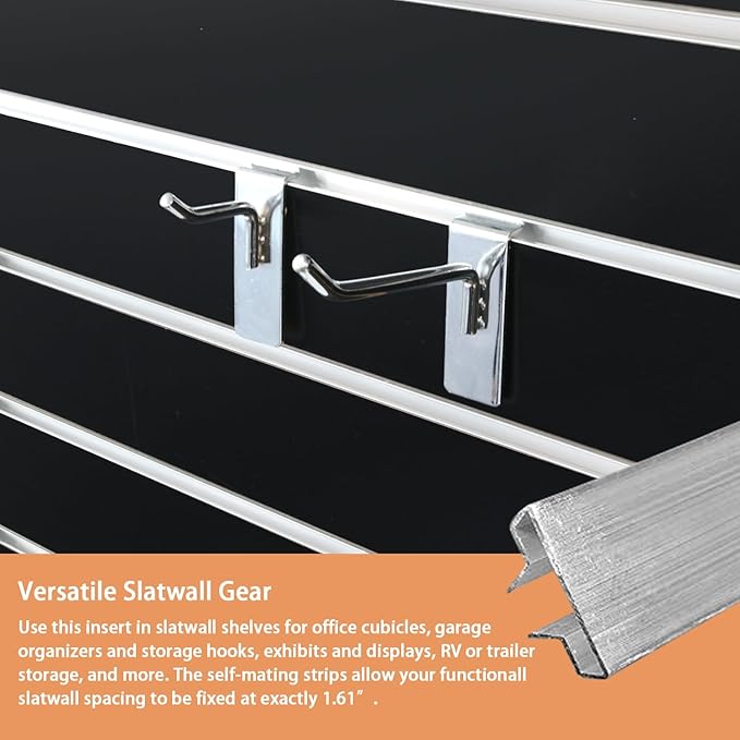 48"-Slatwall Panels Aluminum Slatwall Inserts-15Pcs - Image 3