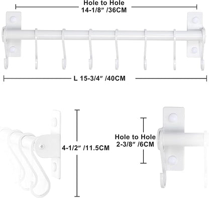 Dseap Kitchen Utensil Holder Hanger, Pot and Pan Rack Wall Mounted, Kitchen Rail - Image 5