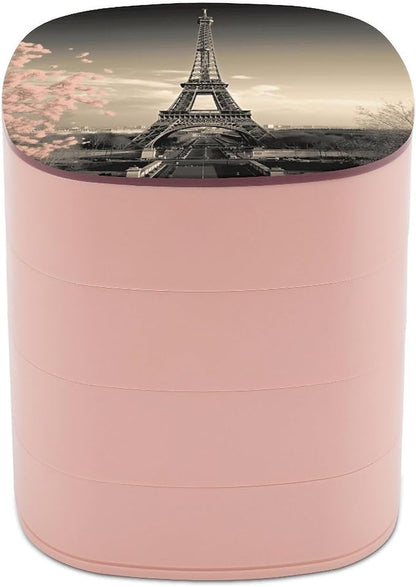 Paris Tower Rotating Jewelry Organizer Box 4-Layer 360° Rotatable ABS Jewelry by CSGJMYGS