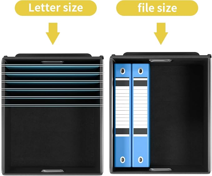 File Organizer Box with Lids, Collapsible File Folder Organizer | File Box with - Image 4
