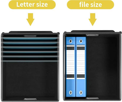 File Organizer Box with Lids, Collapsible File Folder Organizer | File Box with - Image 4