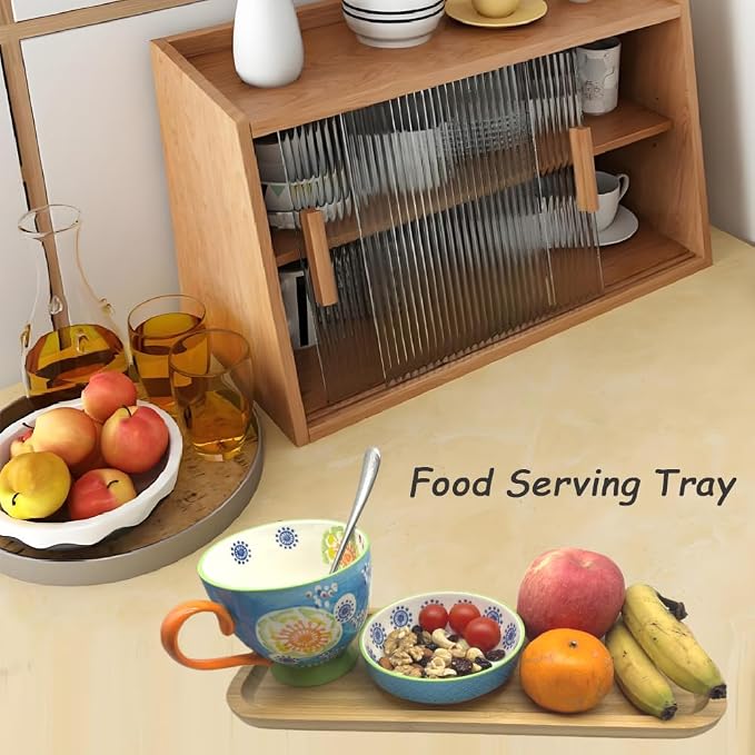 Wood Vanity Tray, Bathroom Counter Solid Bamboo Organizer, Toilet Tank Top - Image 5