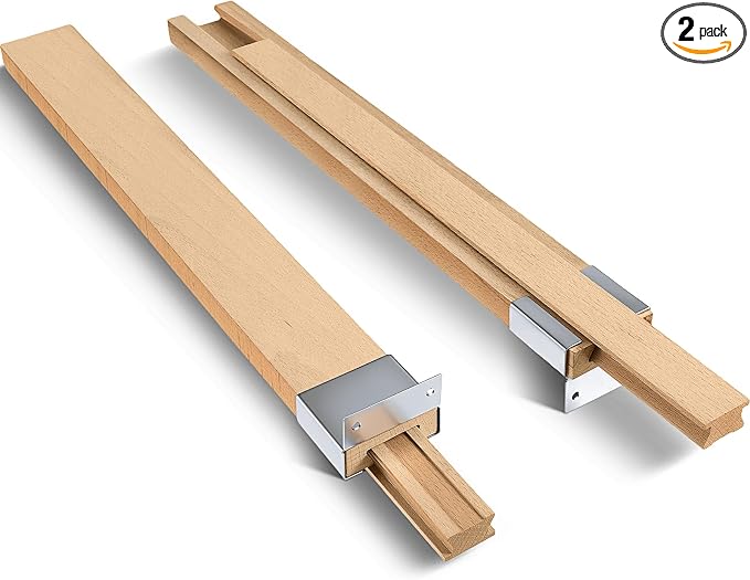 Maitys 2 Pcs Wood Drawer Slides Bottom Mount Classic 22 Inches Center Guide by Maitys