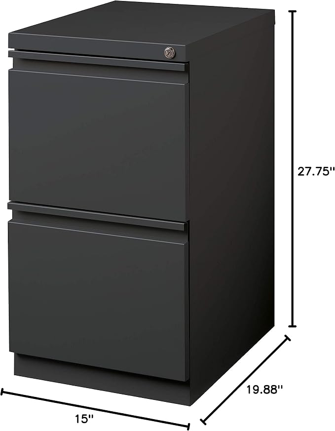 20 Inch Deep Metal Mobile Pedestal File 2 Drawer File-File - Image 3