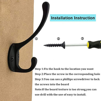 IBosins 30 Pack Heavy Duty Dual Coat Hooks Wall Mounted - Image 3