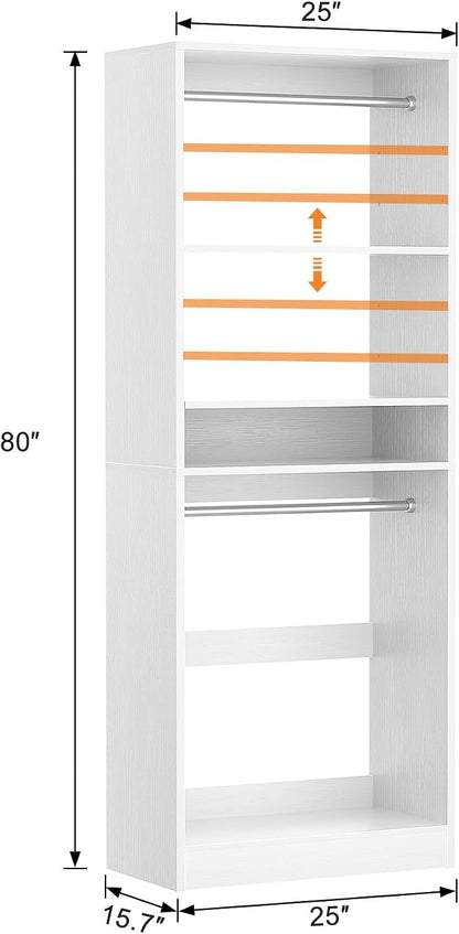 Unikito Freestanding Closet System, 25” Closet Organizer Wardrobe - Image 7