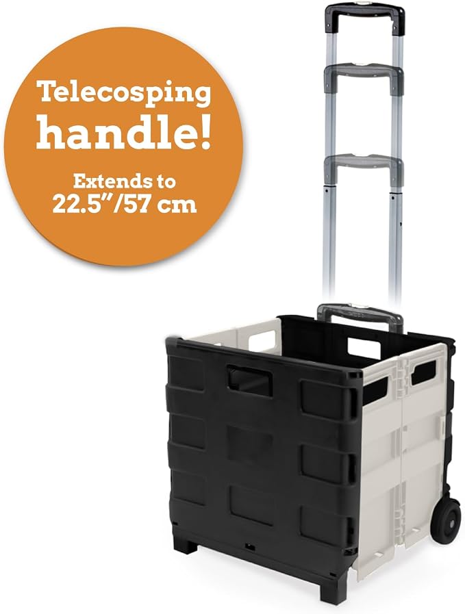 Ultra-Slim Rolling Collapsible Storage Pack-N-Roll Utility-carts, - Image 4