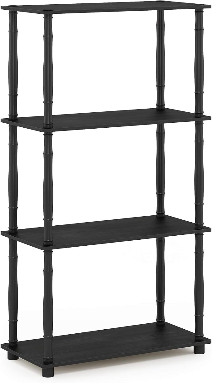 Furinno TURN-N-TUBE Storage Shelves, 4-Tier Book Shelf, Corner Shelf, Toolless - Image 6