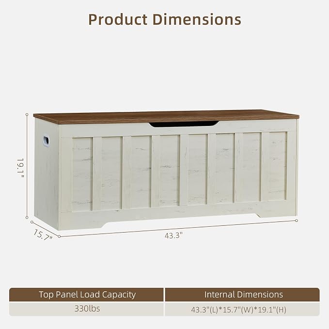 VANKILEY 47.2" Storage Chest Extra Large, Storage Trunk - Image 3