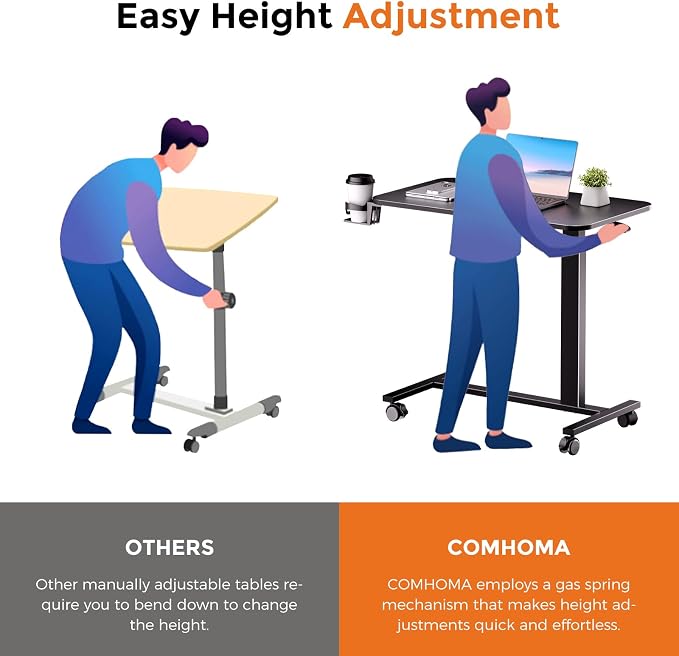COMHOMA Adjustable Overbed Bedside Table - Image 9
