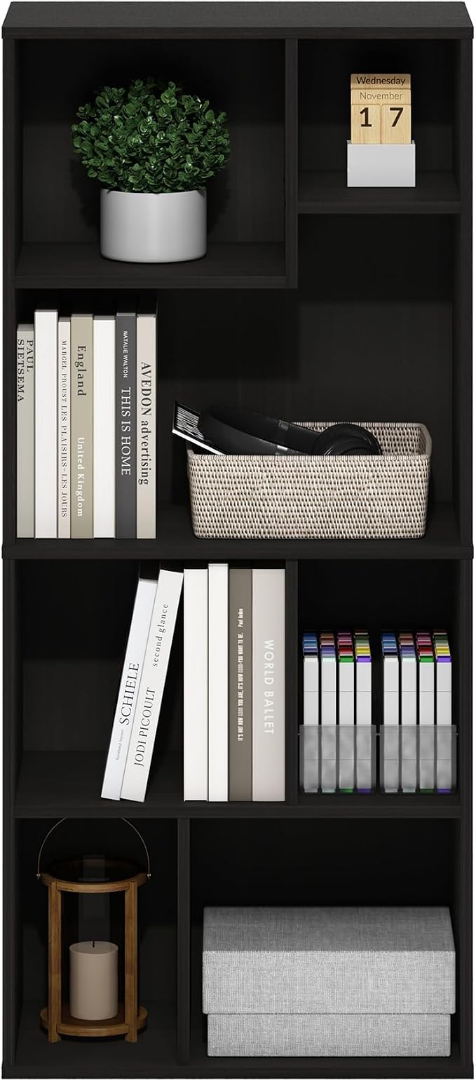Furinno DALY Book Shelf, 7-Cube Bookshelf, Cube Storage Organizer Bookcase - Image 5