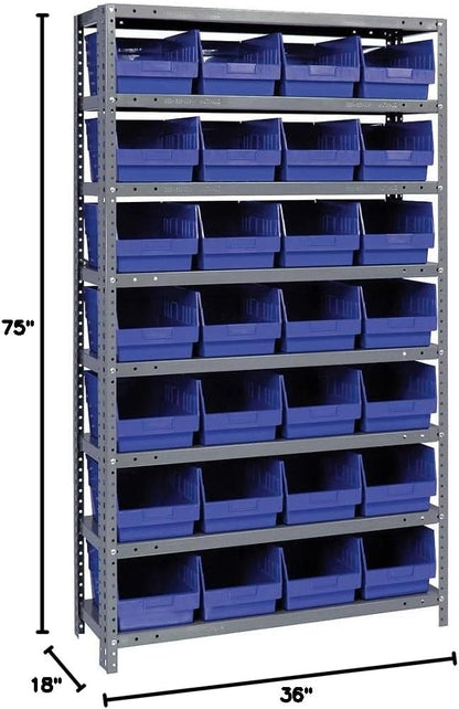 Quantum Storage Systems 1875-SB808BL Solid Heavy Duty 8 Shelves 28 STORE-MAX - Image 2