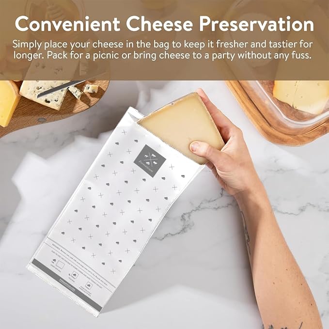 Formaticum Reusable Cheese Storage Bags, Store Cheese, Sandwiches, and - Image 2